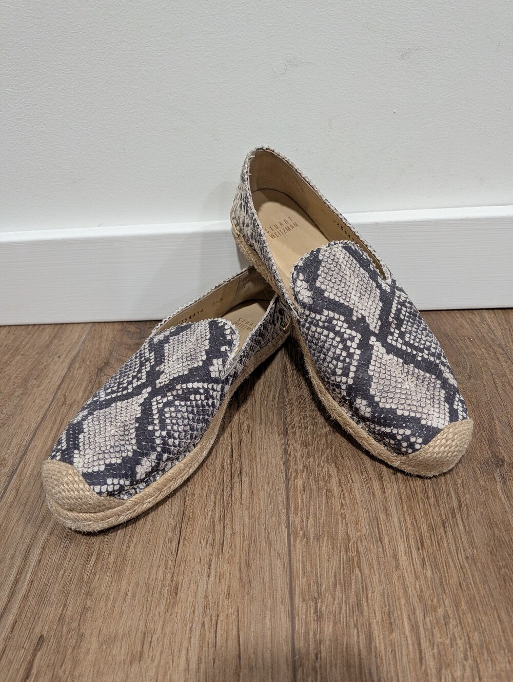 Stuart Weitzman Catalan Snake Print Espadrilles